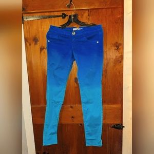 Blue Ombre 'Jolt' Skinny Jeans